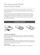 Samsung SGH-E250 Quick Start Guide